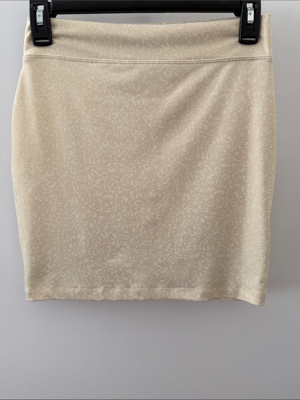 Body Central Cream Mini Pencil Skirt